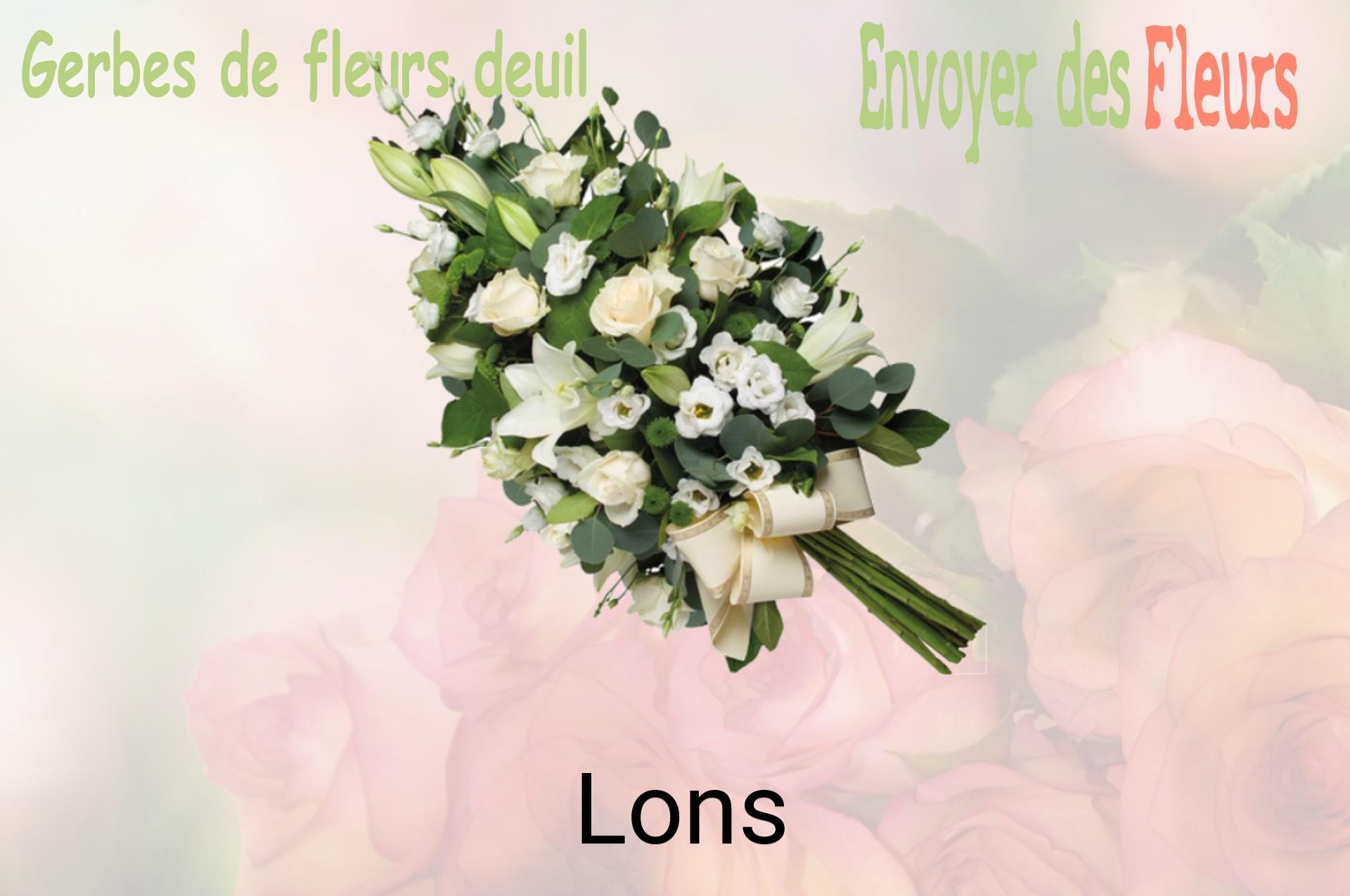 Gerbe de fleurs de deuil livrée à Lons